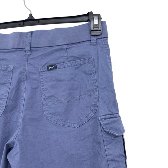 Lee Women SZ 4M Cargo Mid Rise Short -Dusty Blue Comfy Waistband - Picture 12 of 12